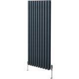 Monster ovalni stebrični radiator in ventili - 1600 mm x 600 mm - antracitno siva, (21569955) | Shoptok.si