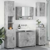 vidaXL Komplet pohištva za kopalnico s predalom 5 pcs Betonsko siva | Shoptok.si