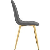  Jedilni stoli 4 kosi temno siv žamet | Shoptok.si