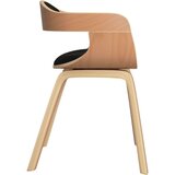  Jedilni stol 2 kosa črn ukrivljen les in umetno usnje, (20944882) | Shoptok.si