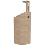 vidaXL vanjski tuš sivi 100x100x241 5 cm poliratana i bagremovog drva | shoptok.hr