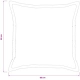  Presvlaka za jastuk 6 kom. HOUTEN Sivosmeđa 60 x 60 cm Kord | shoptok.hr