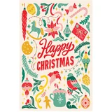 eleanor stuart pamučna kuhinjska krpa happy christmas, 46 x 71 cm