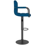  Barski stolac plavi baršunasti | shoptok.hr