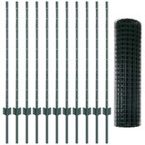 Euro ograda s postom 25 x 1 m Čelik premazan PVC-om Zelena | shoptok.hr