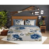 Good Morning Modra/siva flanelna posteljnina za zakonsko posteljo/podaljšana 200x220 cm Gabin – | Shoptok.si