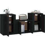  3-dijelni set TV ormarića crni od konstruiranog drva | shoptok.hr