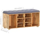 vidaXL klupa za hodnik 100 x 35 x 47 cm od masivnog drva manga | shoptok.hr
