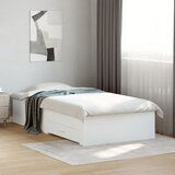 Maison Chic Posteljni okvir - Enojna postelja - Postelja za odrasle s predali bel 75x190 cm inženirski les, (21695946) | Shoptok.si