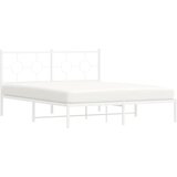  Metalni okvir za krevet s uzglavljem bijeli 150x200 cm | shoptok.hr
