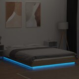  Okvir za krevet s LED svjetlima boja hrasta 140 x 190 cm drveni | Eponuda.ba