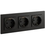 Legrand Trostruka kućna utičnica SCHUKO 250V/16A NILOE STEP crna Cene