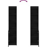 vidaXL Visoka ploča crni hrast 37,5x35x180 cm izrađeno drvo | shoptok.hr