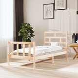 Maison Chic Posteljni okvir - Enojna postelja - Postelja za odrasle iz borovine 100x200 cm-J8606, (21771095) | Shoptok.si