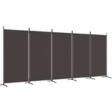 Maison Chic Paravan - Sobne pregrade 5-delni rjav 433x180 cm blago, (22111423) | Shoptok.si