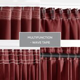 AmeliaHome Curtain BLACKOUT color pink style classic tape blackout 140x270 | shoptok.hr