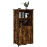 vidaXL Visoka omara dimljen hrast 62x36x121,5 cm inženirski les | Shoptok.si