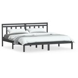  Okvir za krevet od masivne borovine sivi 200 x 200 cm | Eponuda.com