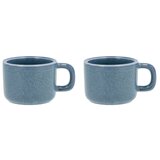 Villa Collection Komplet 2 modrih porcelanastih skodelic Villa Collection Fjord, 100 ml Cene