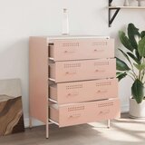  Komoda ružičasta 68 x 39 x 89 cm čelična | shoptok.hr