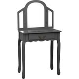 vidaXL Toaletni stolić sa stolcem sivi 65x36x128 cm paulovnija i MDF | shoptok.hr