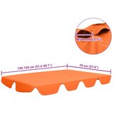  Zamjenski krov za vrtnu ljuljačku narančasti 150/130x105/70 cm | shoptok.hr