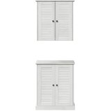  Set namještaja za kupaonicu Zidne 2 pcs Bijela i antikna bijela | Eponuda.ba