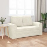 vidaXL Floor Sofa Bed 2-in-1 Krem 148x71x83 cm Velvet | Shoptok.si