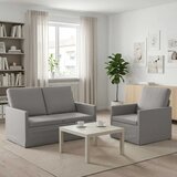  Set sofe 2 pcs Oblačnosiva Tkanina - Siva tkanina oblak 1-sjedalo + 2-sjedalo (120 cm) | shoptok.hr