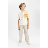 Defacto Boy's Loose Fit Standard Leg Gabardine Trousers