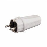 Dvopolni UTIKAC BELI PLASTIKA (2/212-0121) | Eponuda.com