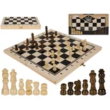  Zložljiv lesen šah 34×34cm šahovnica XL