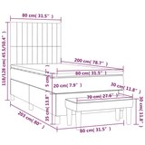 Box spring postelja z vzmetnico temno modra 80x200 cm žamet, (20899876) | Shoptok.si