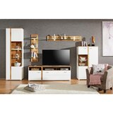 Mömax tv-element alamo, bela, barva hrasta, led | Shoptok.si