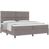 vidaXL Box spring krevet Sivo-smeđa 200 x 200 cm tkanina | shoptok.hr
