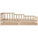 vidaXL Dnevna postelja s predali 90x200 cm trdna borovina | Shoptok.si