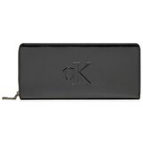 Calvin Klein Jeans Velika ženska denarnica Sculpted Zip Around Im K60K613060 Črna | Shoptok.si