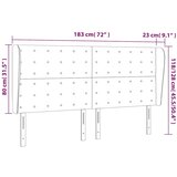  Uzglavlje s ušima tamnozeleno 183x23x118/128 cm baršunasto | shoptok.hr