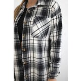 Kesi Women's checked shirt with long sleeves and pocket black | Shoptok.si
