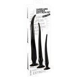  Set analnih dildoa Super Long Flexible Butt Plug, Crni Cene