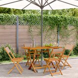Maison Chic Zložljivi Vrtni Stoli - Stol za vrti 4 kosi taupe blago in trden les JS2886, (21875749) | Shoptok.si