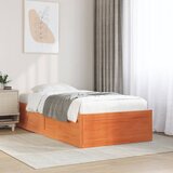 Maison Chic Posteljni okvir - Enojna postelja - Postelja za odrasle brez vzmetnice voščeno rjav 90x200 cm borovina-J8225, (21766054) | Shoptok.si