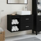  Set namještaja za kupaonicu 2 kom. Crni hrast Konstruirano drvo Crna 49,5 x 41 x 80 cm | Shoptok.si
