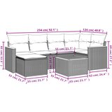  7-dijelni set vrtnih sofa sivi od poliratana | shoptok.hr