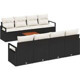  9-delni set vrtnem kavču z blazinami Črna Poli ratan Akacija | Shoptok.si