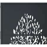  Vrtna vrata antracit 100x75 cm čelična s uzorkom stabla | shoptok.hr