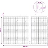  Gabion s žicom debljine 5 mm i mrežom 10x10 cm 650x20x150 cm | shoptok.hr