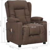  Masažni stol s funkcijo vstajanja taupe blago, (20939831) | Shoptok.si