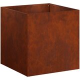  Vrtna saksija 2 kom. Rđa 25 x 25 x 25 cm Otporni čelik | shoptok.hr