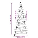 vidaXL Božićno drvce s 50 LED svjetlima Prirodna 120 cm Masivni jasen | shoptok.hr